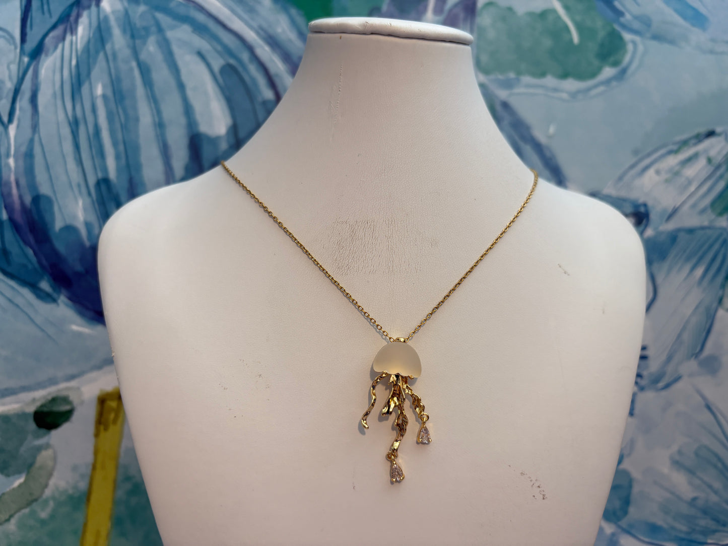 Jellyfish Single Charm Necklace || 16-18 inches Stainless Steel