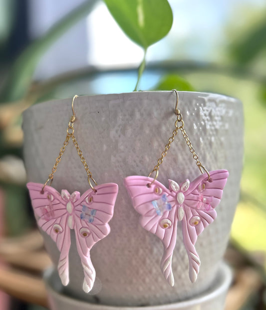 Luna Moth in Pink Ombré