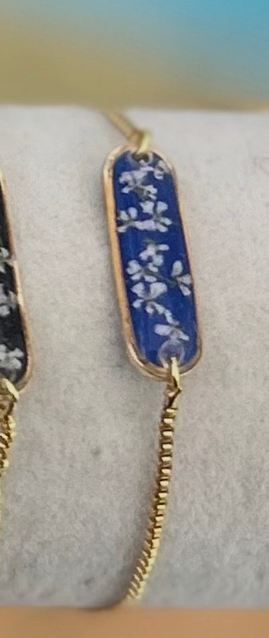 Real Flower Bracelets - Gold