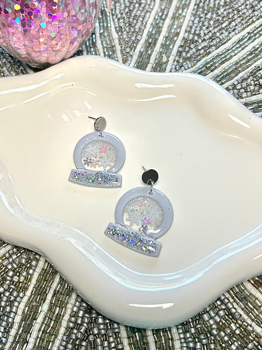 Snow Globe Dangles with Snowflakes