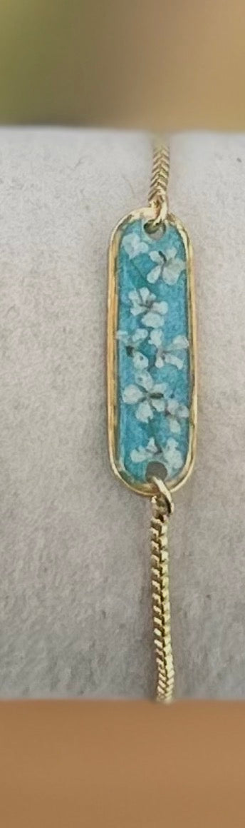 Real Flower Bracelets - Gold