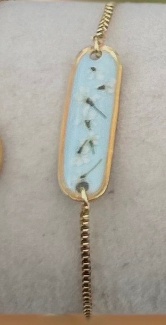 Real Flower Bracelets - Gold