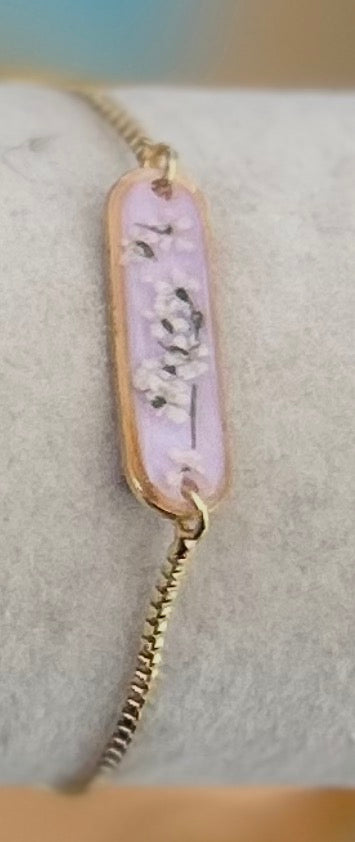 Real Flower Bracelets - Gold