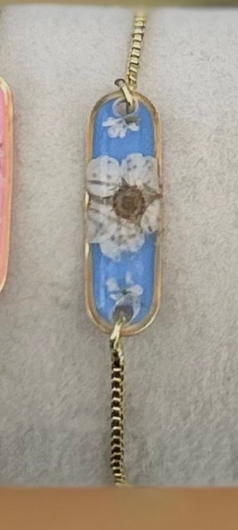 Real Flower Bracelets - Gold