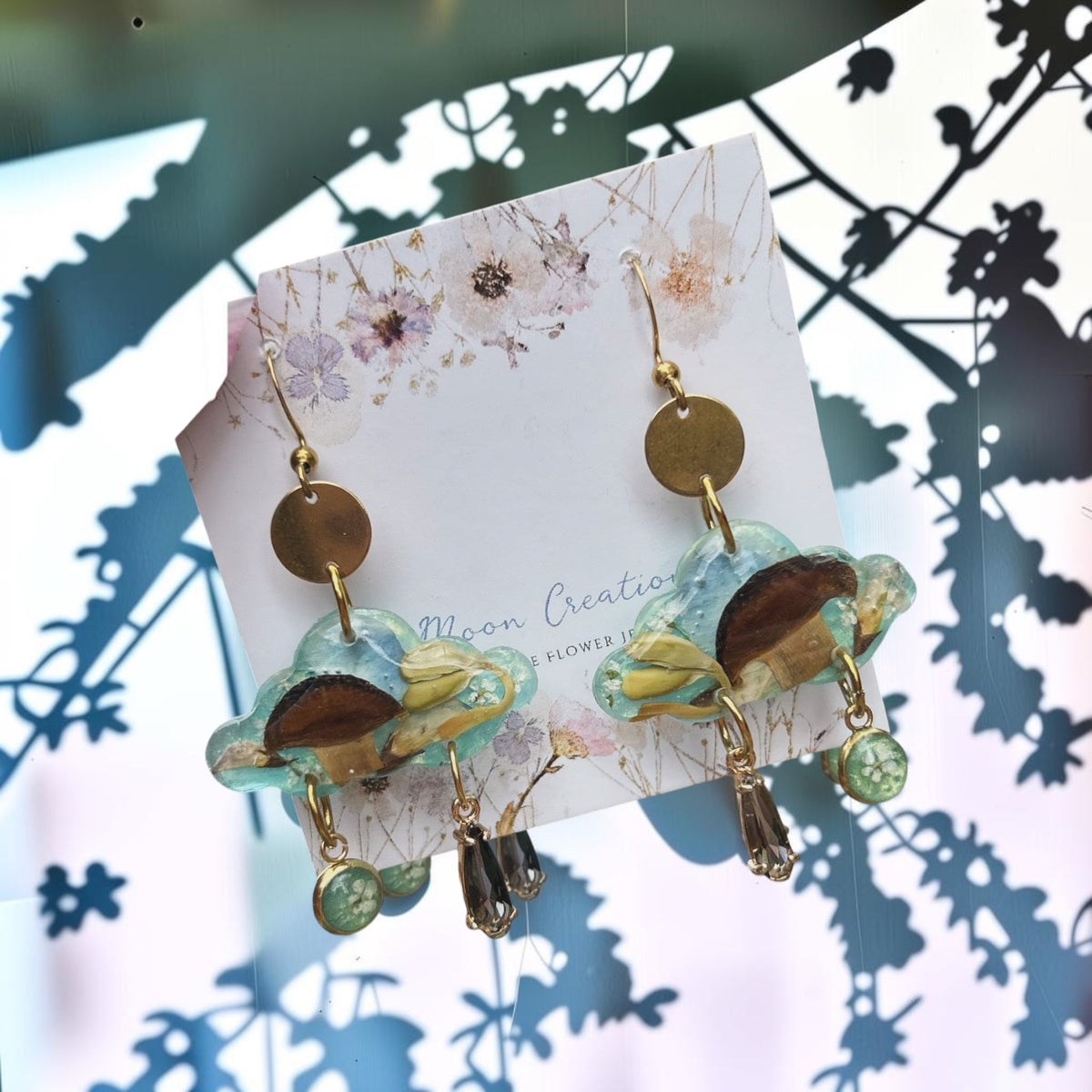 Funky Mushroom Clouds in Gold