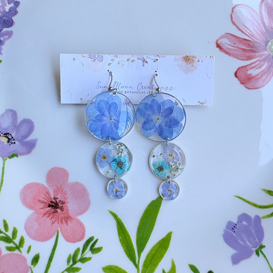 Pacific Ocean Silver Dangles