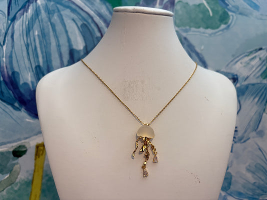 Jellyfish Single Charm Necklace || 16-18 inches Stainless Steel
