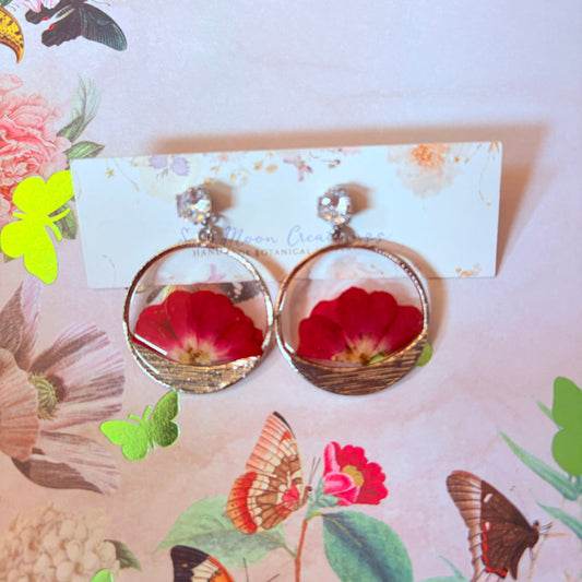 Classic Rose Dangle Earrings