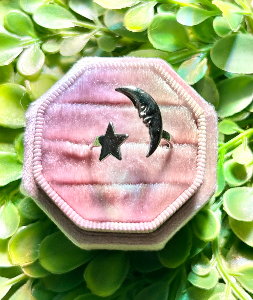Luna and Stars Wrap Ring in Silver